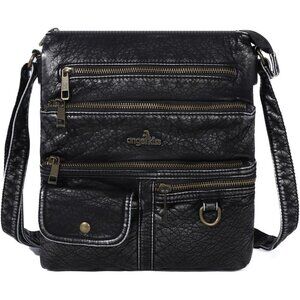 Small Women Crossbody Bag PU Leather Multi Pockets Versatile Handbag